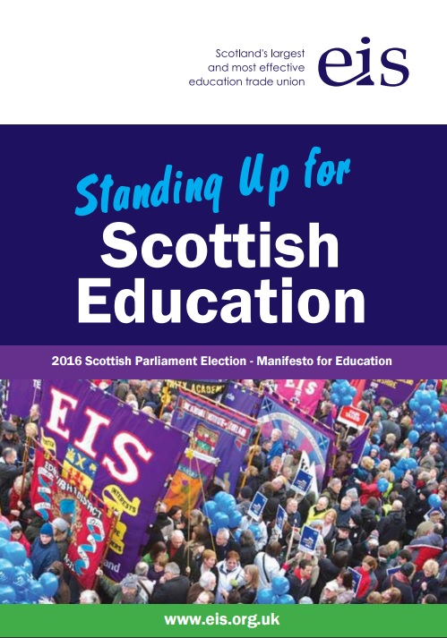 Standing up for Scottish Education manifesto cover